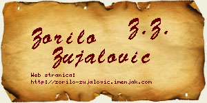 Zorilo Zujalović vizit kartica